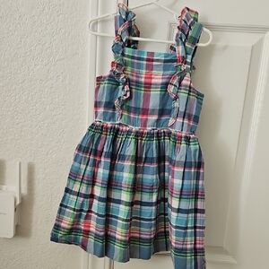 Polo by Ralph Lauren Blue Green Ruffled Tiered Sundress